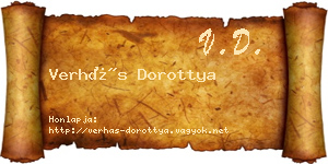 Verhás Dorottya névjegykártya